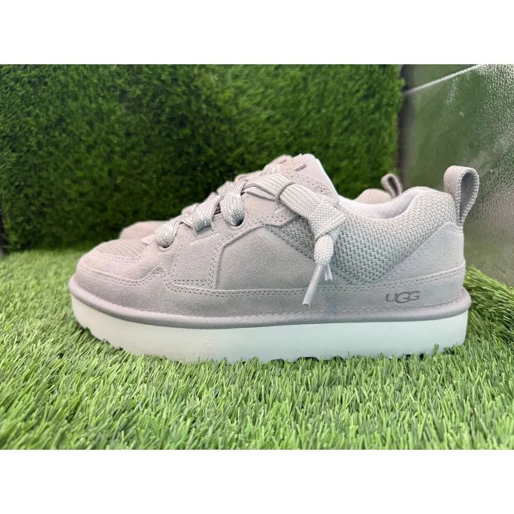 UGG Lo Lowmel 1168890BLK Athletic Sneaker Women's 8 Beige Suede Running Sports